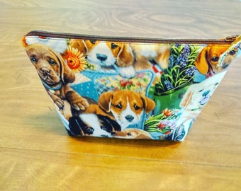 Fast shipping Adorable puppy makeup  bag