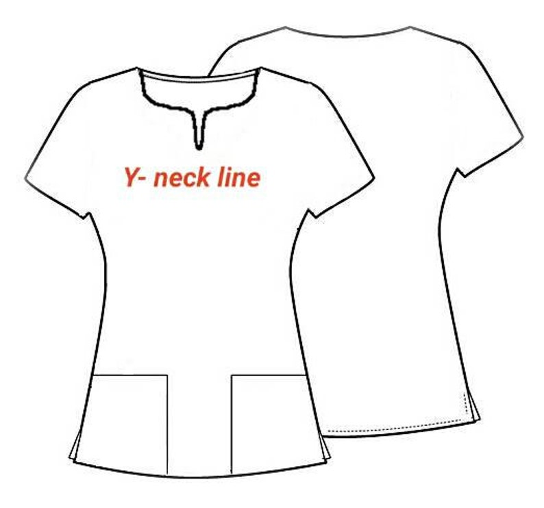 Shopkins scrub top xs to xl with 4 different neck design made to order 100/% Cotton