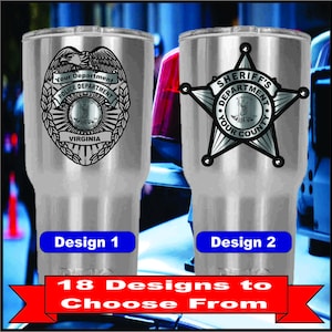 Law Enforcement- Custom Laser Engraved RTIC Tumblers