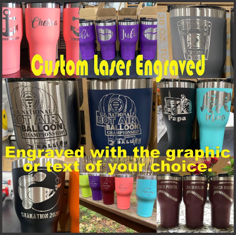 EMT Custom Laser Engraved RTIC Tumblers Water Bottles and - Etsy