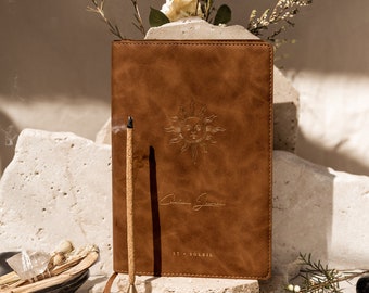 2024 Astrology Planner / in Brown • {Vegan Leather} Astrology Journal, mindful ritual