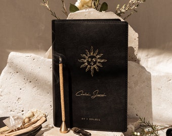 2024 Astrology Planner / in Black • {Vegan Leather} Astrology Journal, mindful ritual