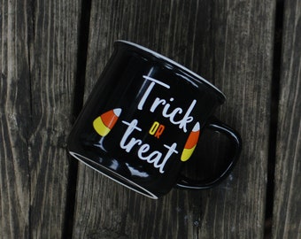 Trick or Treat Mug | Halloween Themed Mug | Vinyl Handmade