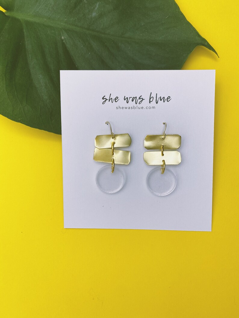 Gold Earrings Lightweight Earring Pale Moon Rising Earrings