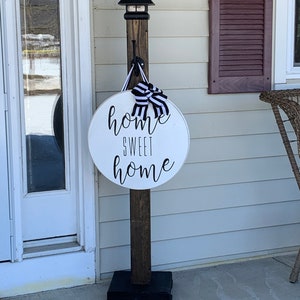 Porch sign post / sign post / door round display post / porch post / farmhouse sign post image 1