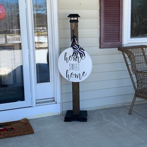 Porch sign post / sign post / door round display post / porch post / farmhouse sign post image 8