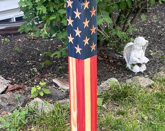Pathway light (Patriotic) Stars and Stripes 250th. Driveway marker, pathway marker, walkway, solar light