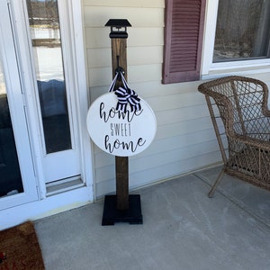 Porch sign post / sign post / door round display post / porch post / farmhouse sign post image 3