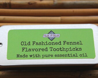 Fennel Flavored Toothpicks - Easter Basket - Gift Shop - Small GIft - Grandparents - Godparents - Fathers Day Gift - Holiday Gify to Mail