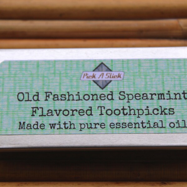 Spearmint  Flavored Toothpicks - Party Favors - Groomsmen - Retirement - Anniversary - Unique Gift - Holiday Gift to Mail