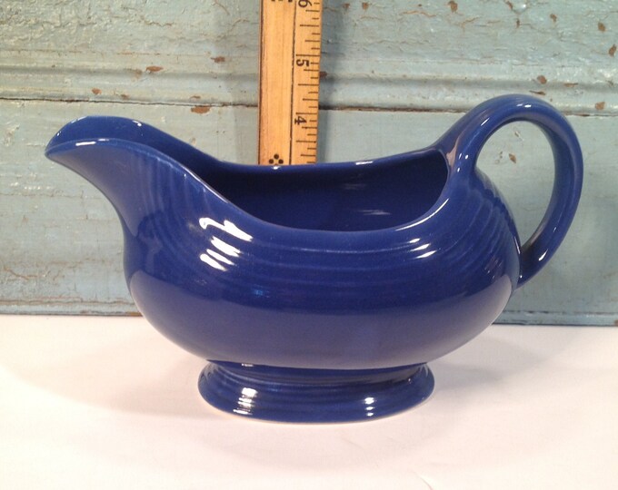 Vintage Fiestaware Gravy Cobalt Blue Sauce Etsy