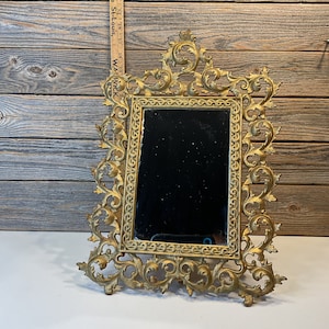 Old victorian cast iron mirror 1920