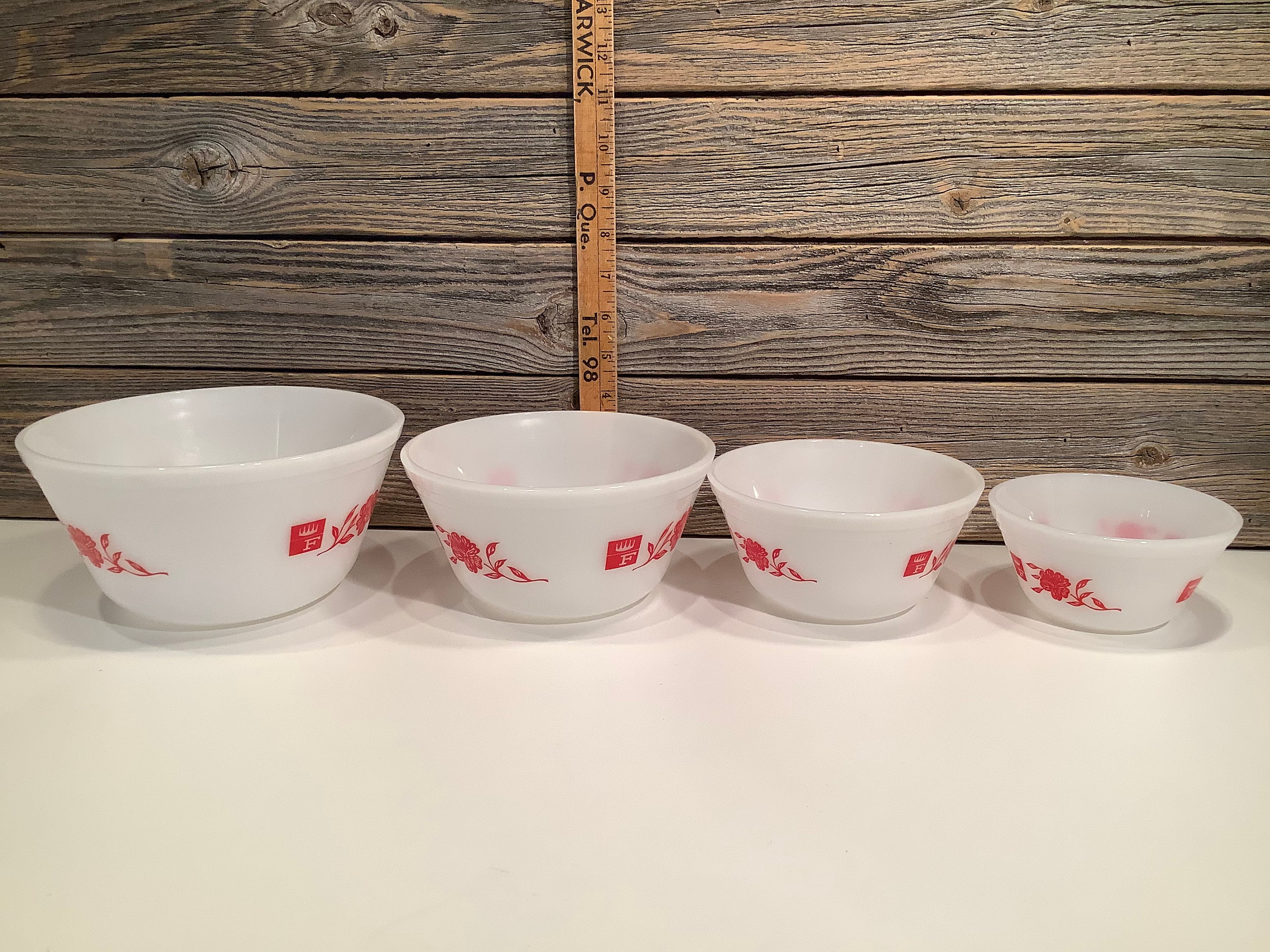 Vintage Federal Glass Frigidaire Promo Set 4 Bowls 50' Etsy