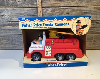 Vintage Fisher Price Trucks Fire Pumper 1983
