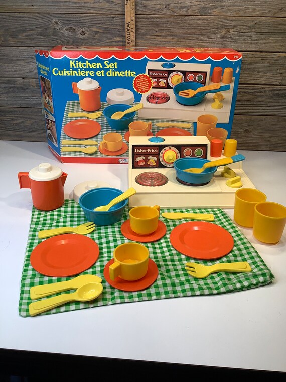 Vintage Fisher Price Kitchen Set With Box 1979 - Etsy