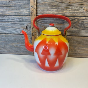 Vintage Teapot enamel emo celje Yugoslavia