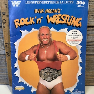 Vintage Hulk Hogan&#39;s Rock&#39;n Wrestling sticker album 1986