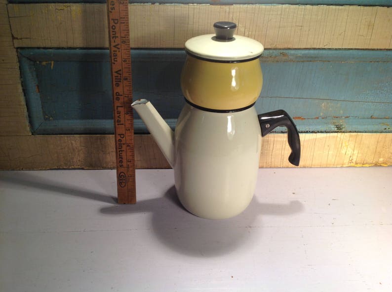 Enamelled vintage teapot image 1