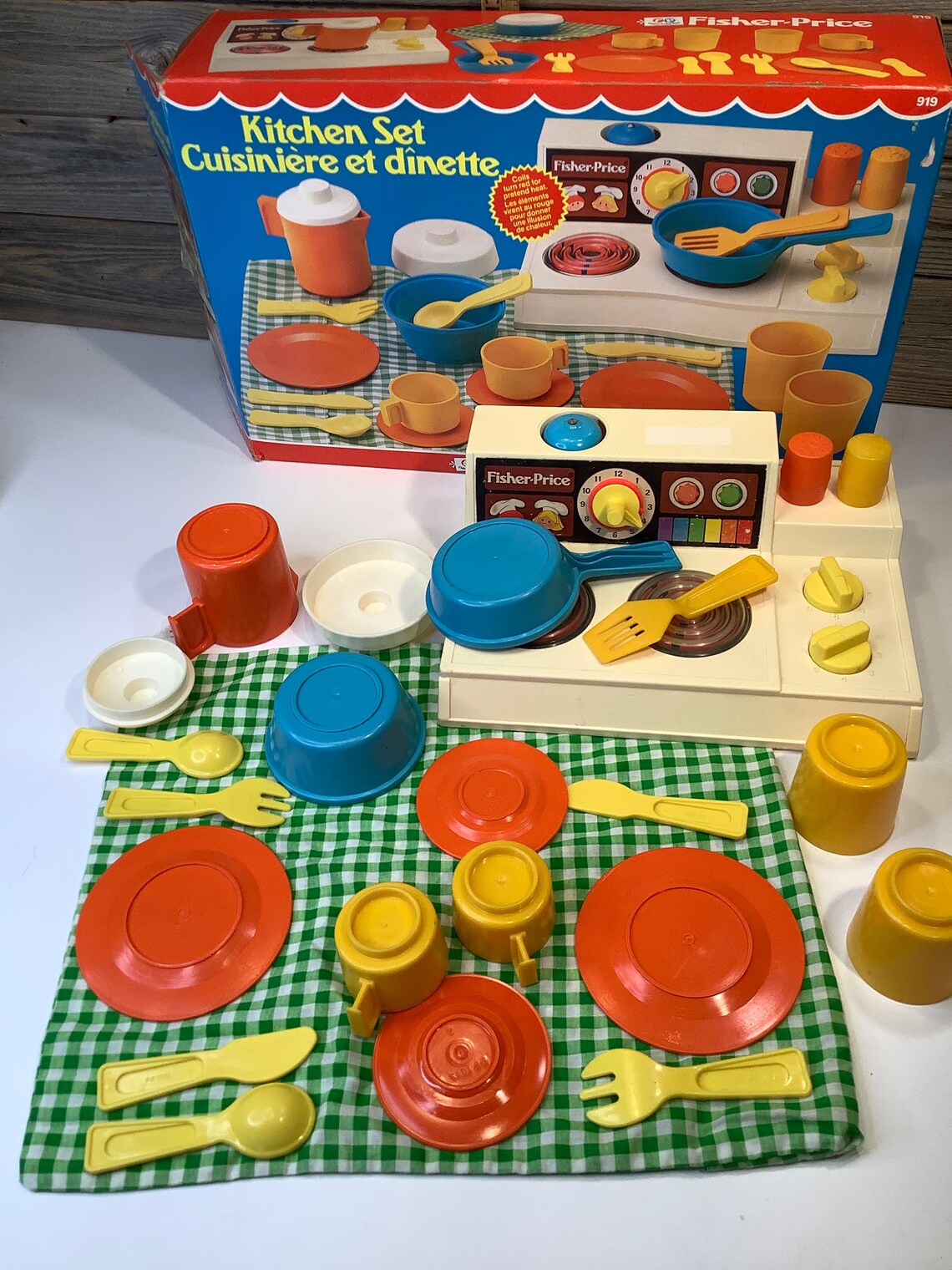 Vintage Fisher Price Kitchen Set With Box 1979 Etsy