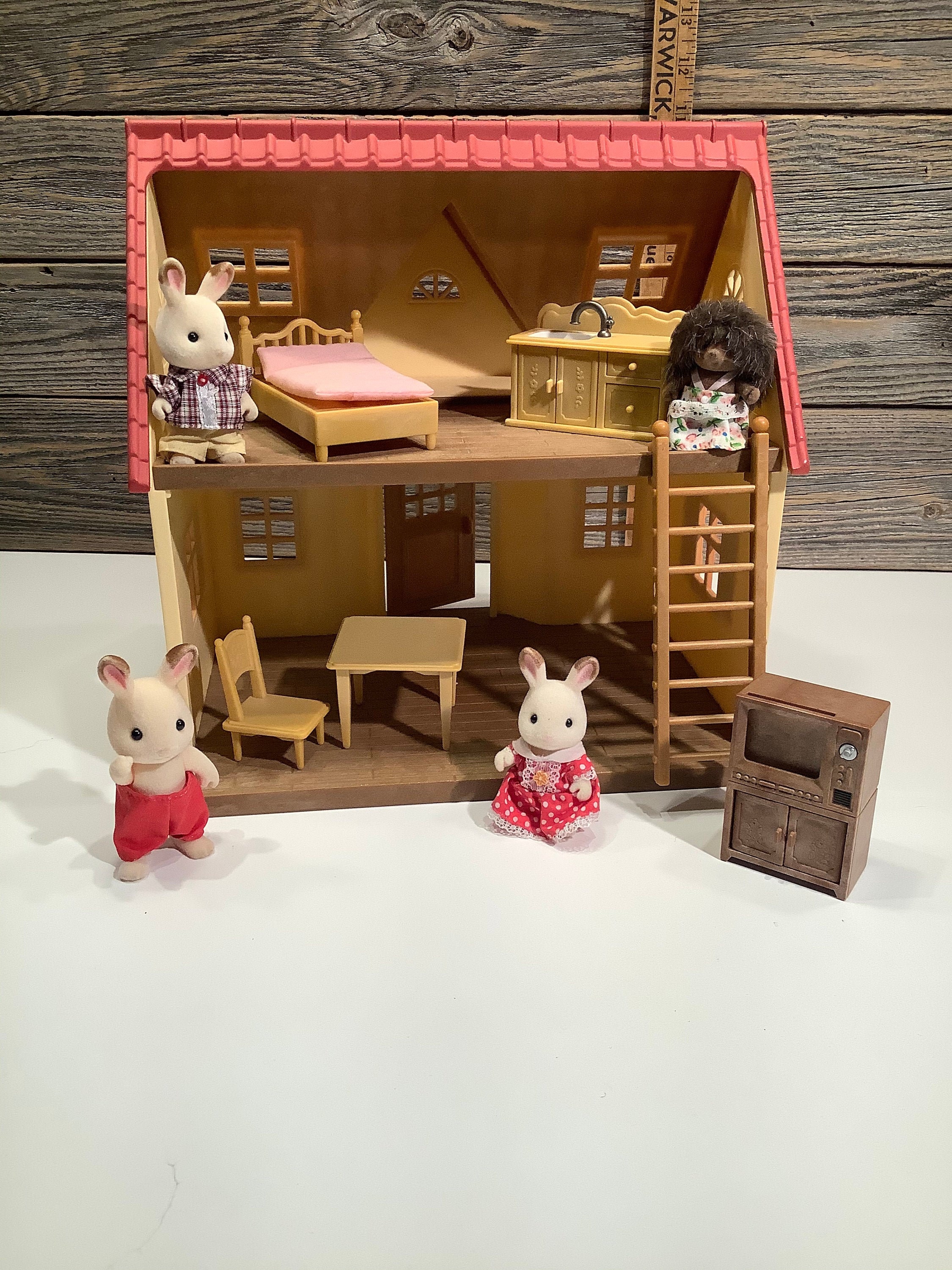 Vintage Calico Critters House With Bunny 80 Etsy