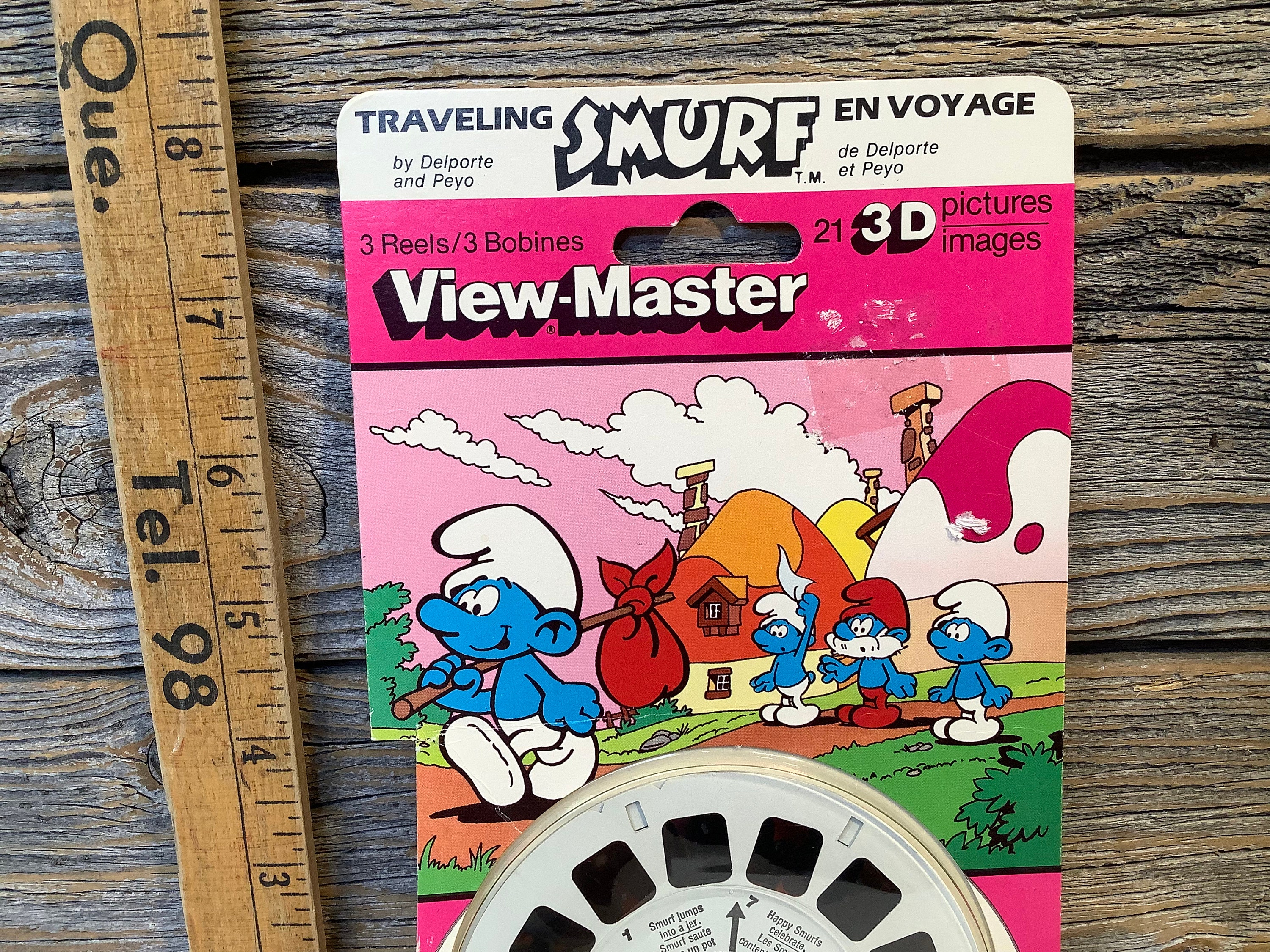 Vintage View Master Smurfs 3 Reels Open Pack 80' -  Hong Kong