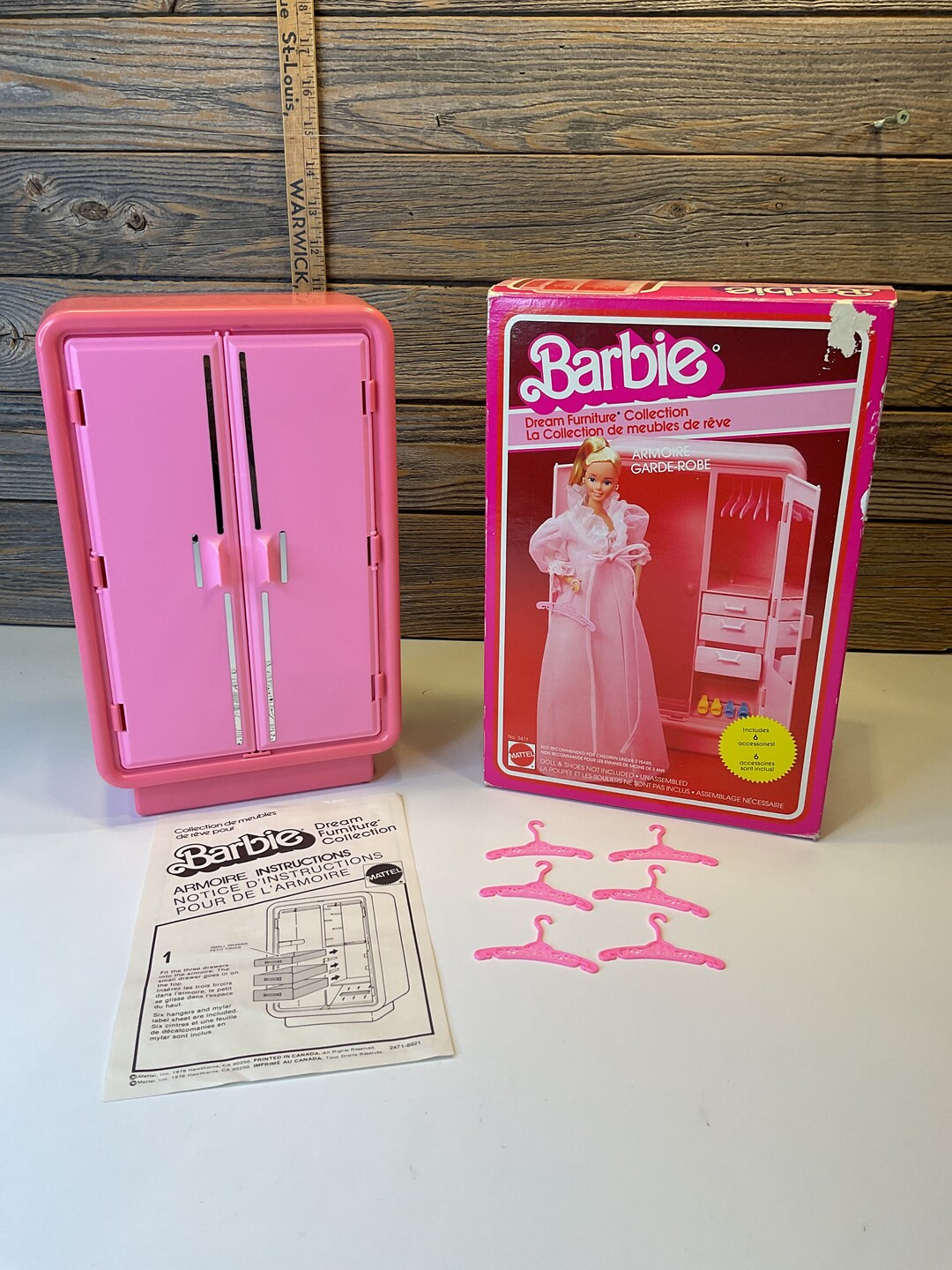 Barbie Dream Furniture – Lit Et Table De Nuit – 1978 – Vintage Mattel