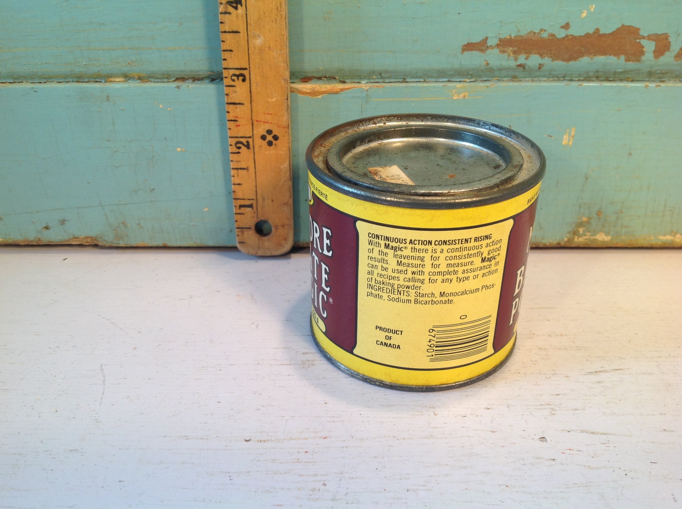Vintage tin can magic baking powder 70' Etsy