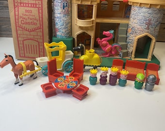 Vintage Fisher Price Little People Merry-go-round With Box