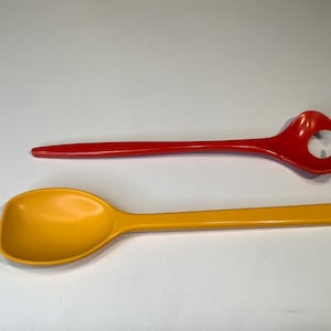 Vintage Rosti yellow and brown utensils 80&#39;