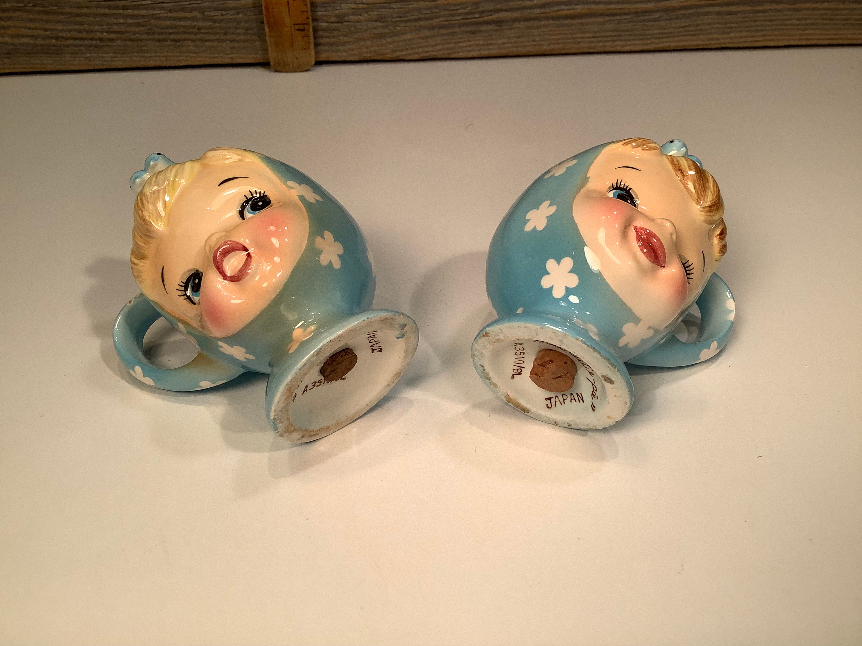 Vintage Napco Shakers Miss Cutie Pie Blue 50' - Etsy Israel