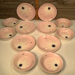 Vintage Myott Southern Star 6 dessert bowls and 6 plates 60’