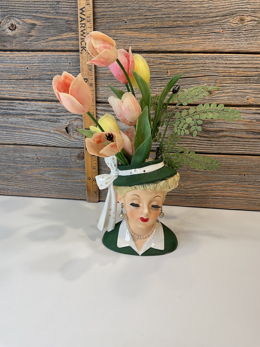 Vintage Napco Head Vase 1956 Etsy