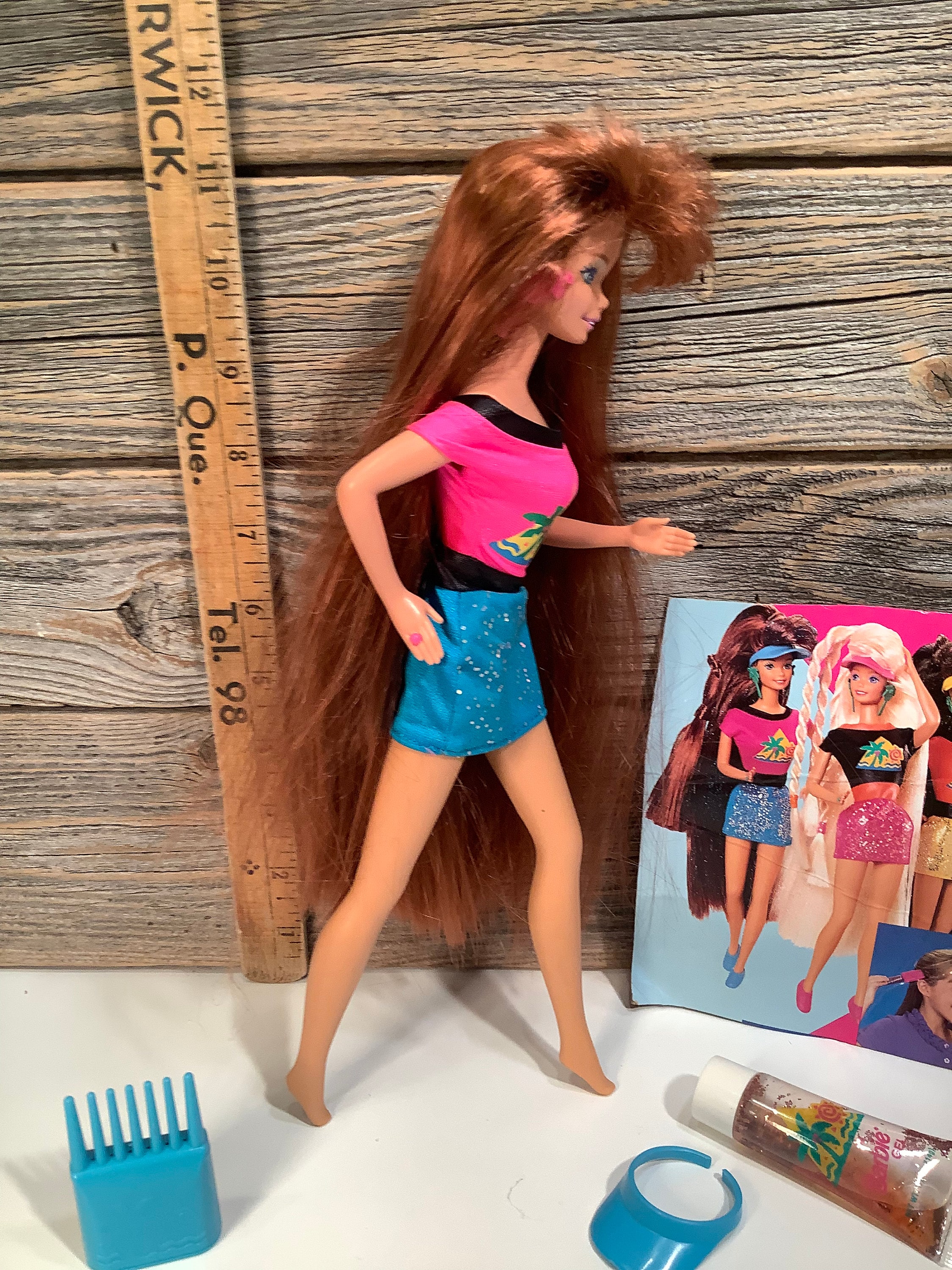 Groen Lift twijfel Buy Vintage Mattel Barbie Redhead Glitter Hair 1993 Online in India - Etsy