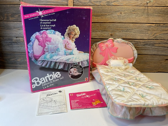 Table De Nuit Barbie Par Mattel – Vintage 1987, Pour Chambre De Poupée