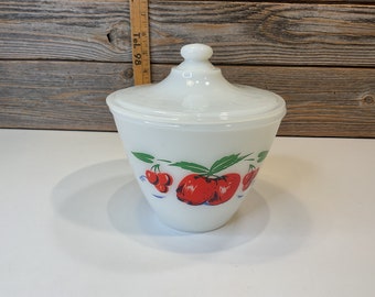 ファイアーキング グリースジャー 可愛いアップルチェリー ホワイト 即