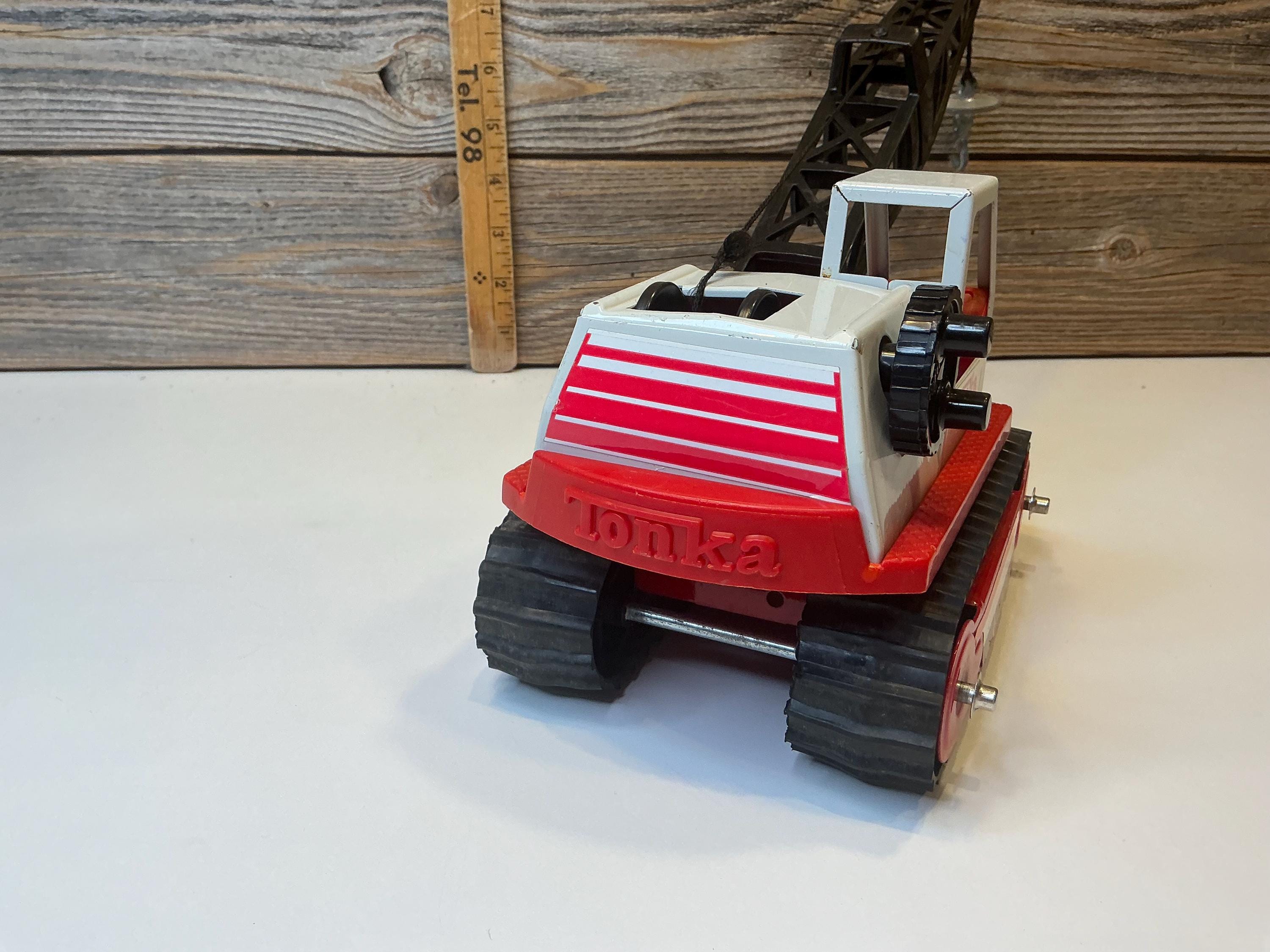 Vintage Tonka Crawler Crane Red With Hook - Etsy