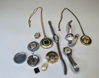 Vintage lot of 8 woman watches 70'