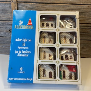 Vintage Alderbrook petites maisons en carton de noël 70’