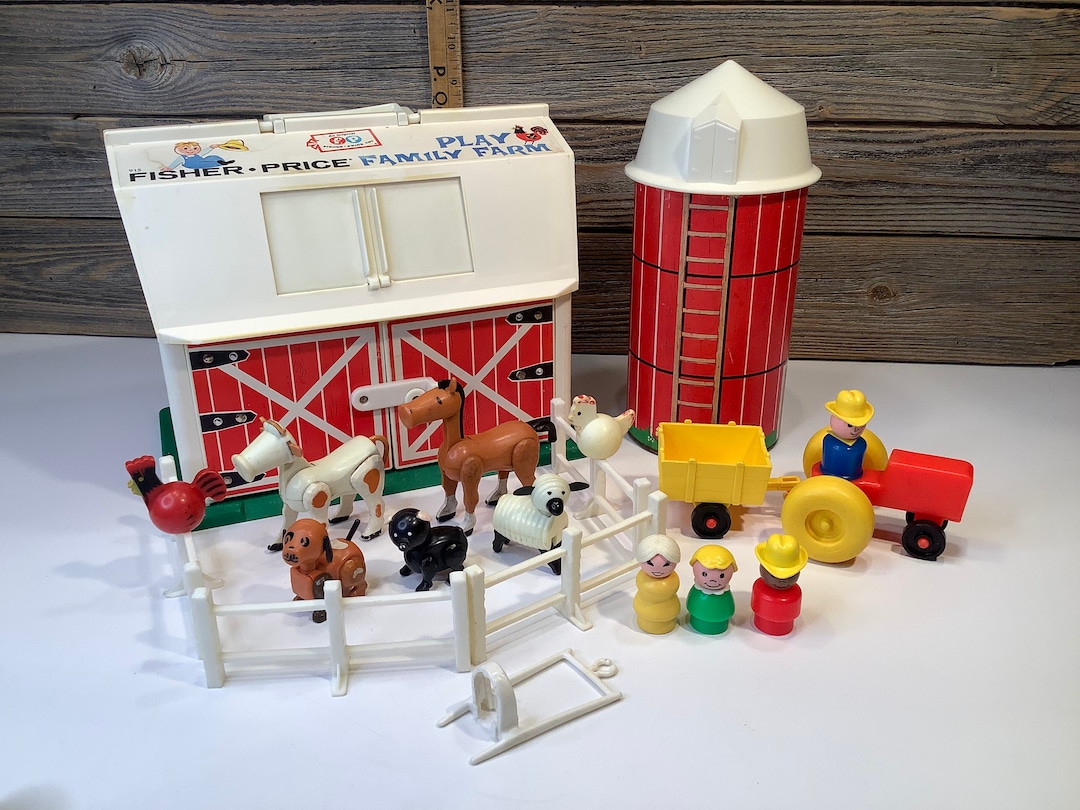 Vintage Fisher Price Little People Farm 80' - Etsy