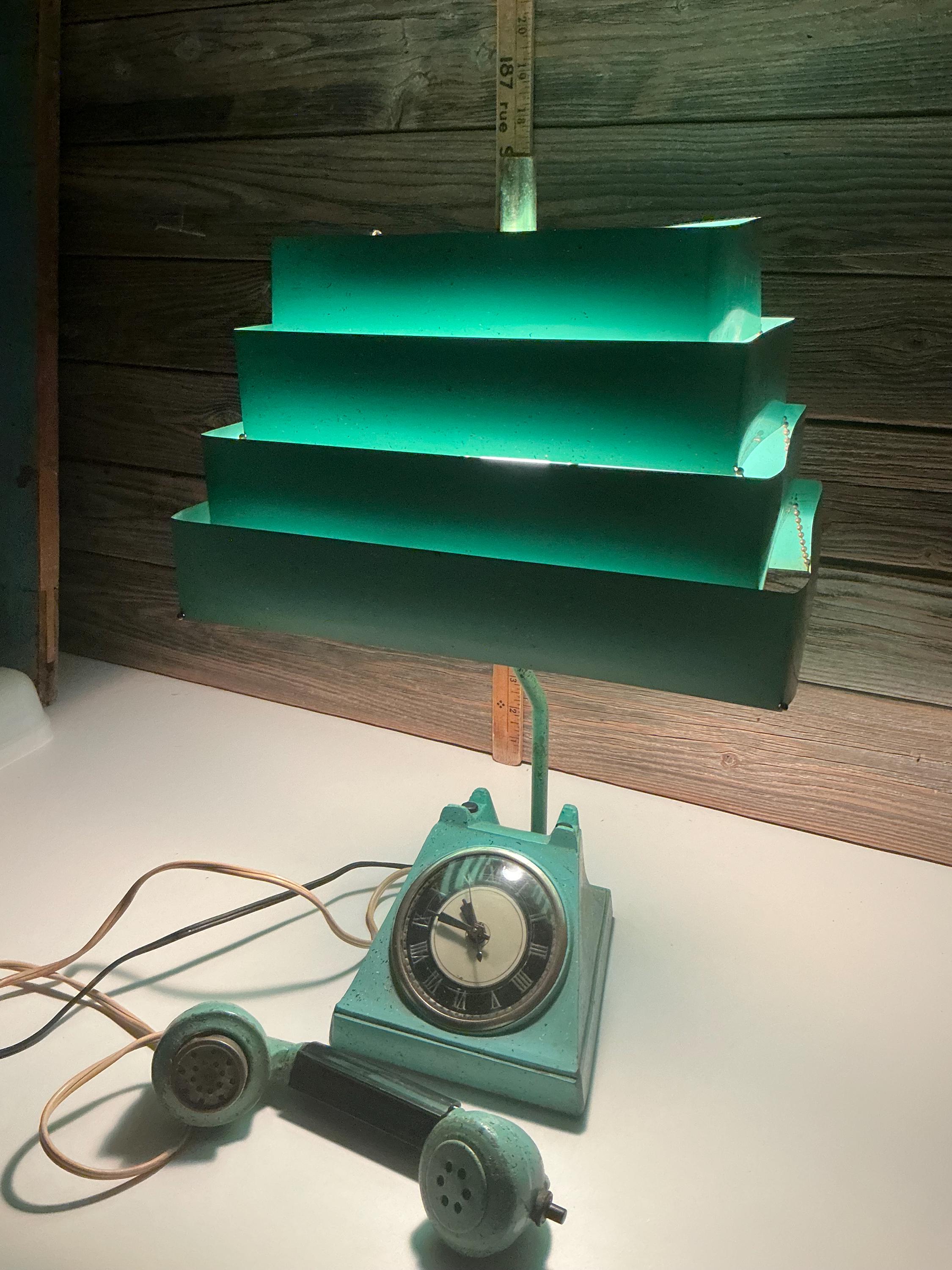 Old Trea Boye Lamp Phone, Clock and Lighter 50' - Etsy