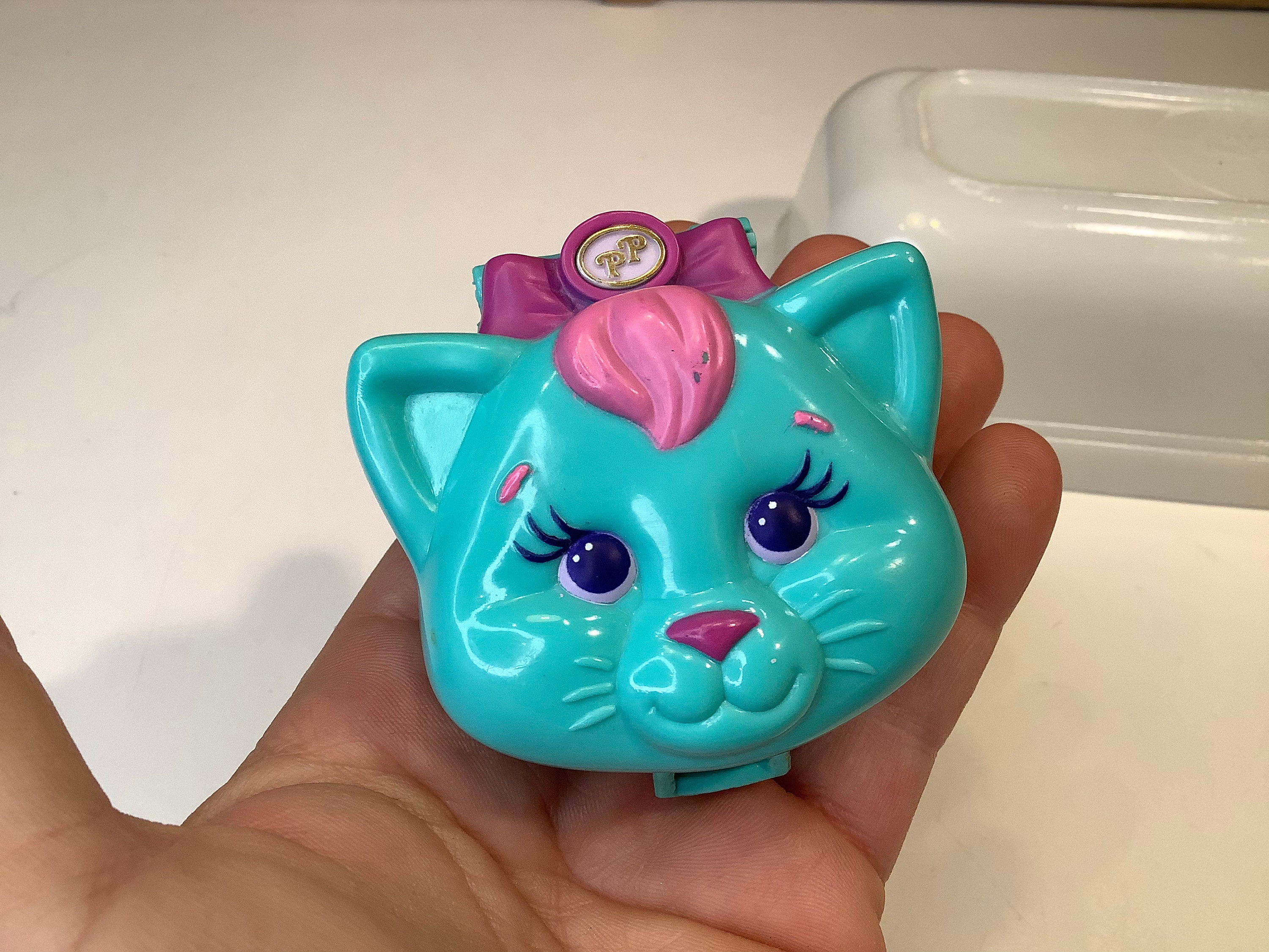 Vintage Polly Pocket Chat Polly Pocket Cuddly Kitty Vintage 1993 Bluebird  Compact 