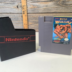 Vintage Nintendo World Wrestling spel 1990
