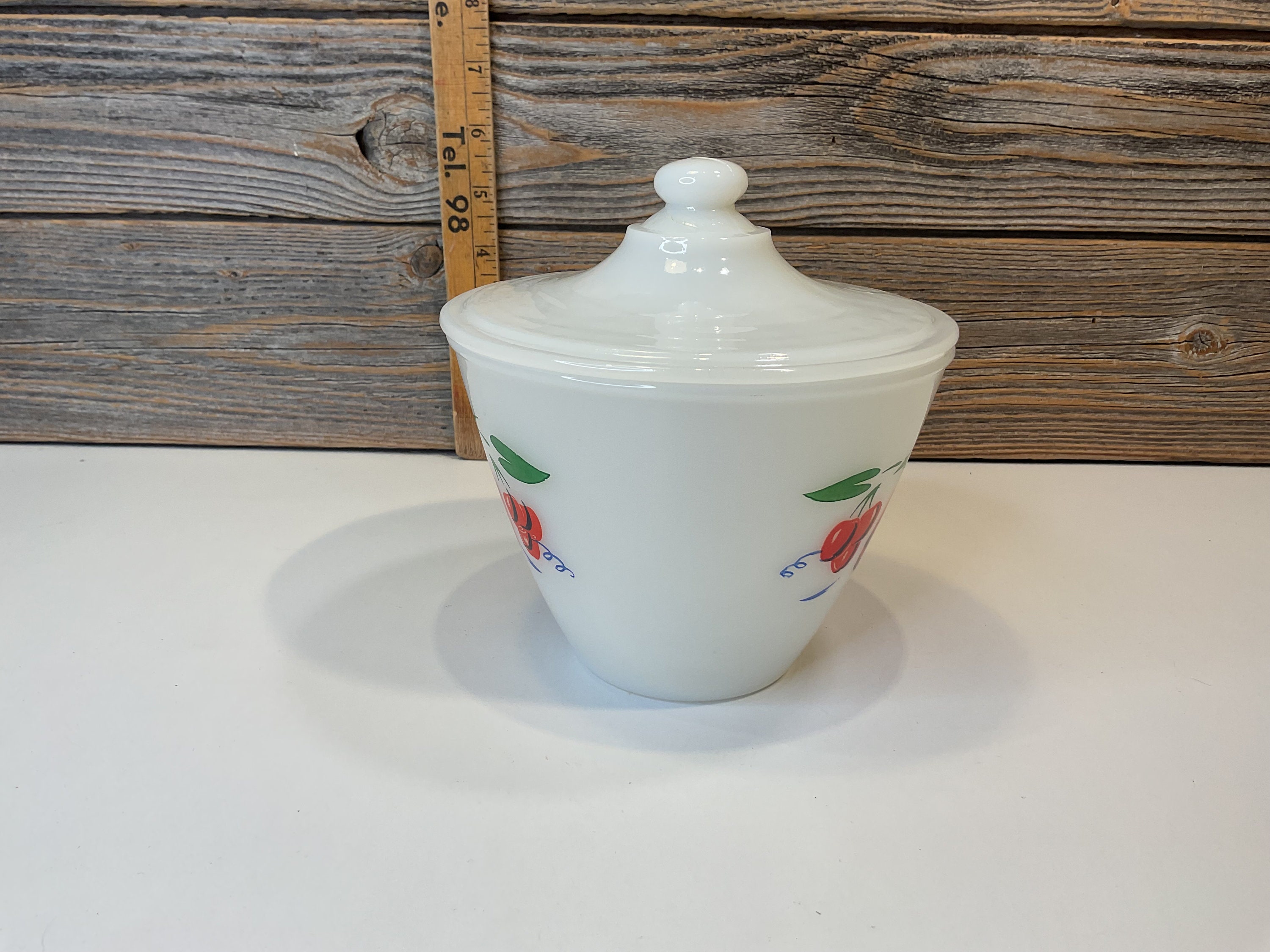 Vintage Fireking Grease Jar Apple Cherries 50' - Etsy