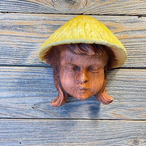 Vintage Achatit head wall by Hans Schirmer