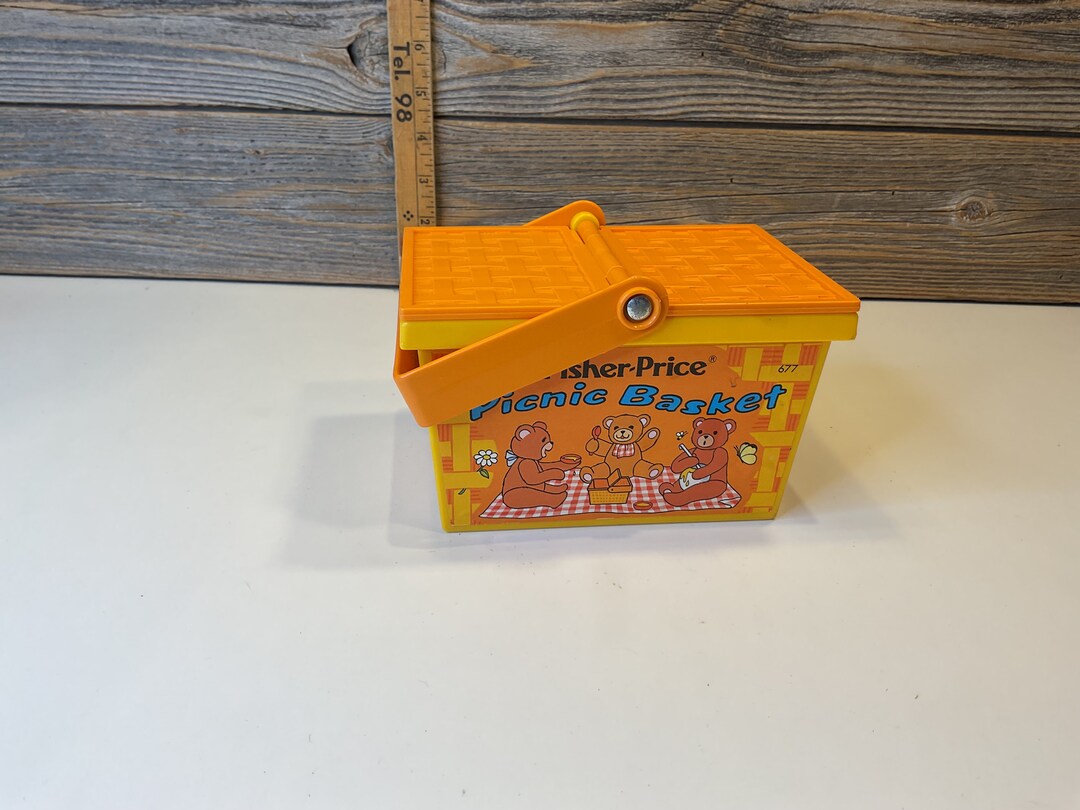 Vintage Fisher Price Picnic Basket 1975 Etsy