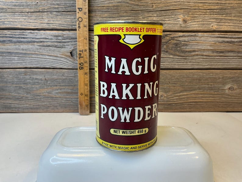 Vintage Tin Can Magic Baking Powder 70' - Etsy