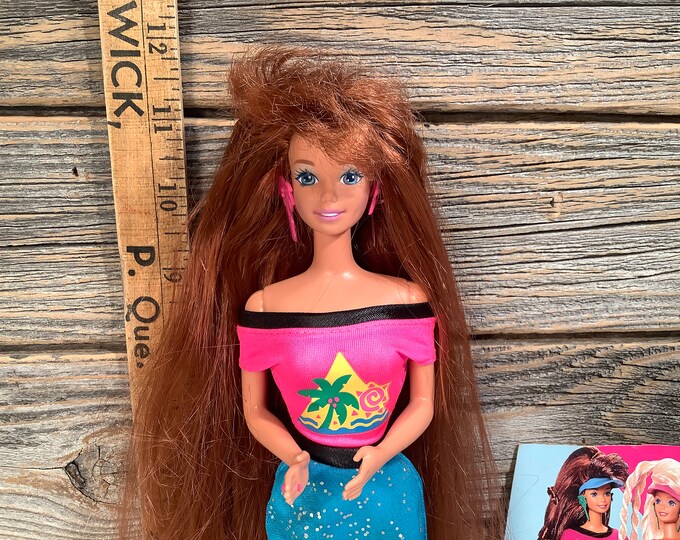 1993 Glitter Hair Barbie 10965 With Original Dress 90s Etsy