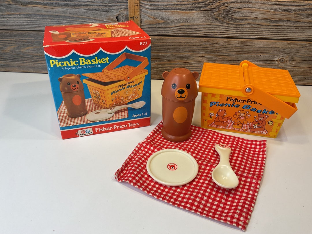 Vintage Fisher Price Picnic Basket 1975 Etsy