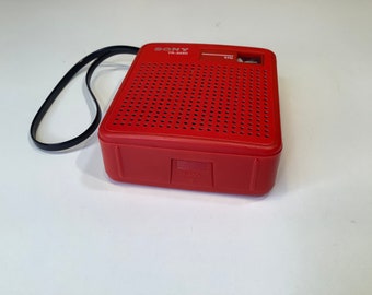 Vintage Sony AM Radio TR-3550 Red 70' - Etsy Canada