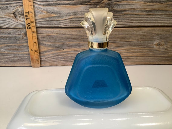 Buy Vintage Crystal Blue Bottle Perfume 80 Online in India Etsy